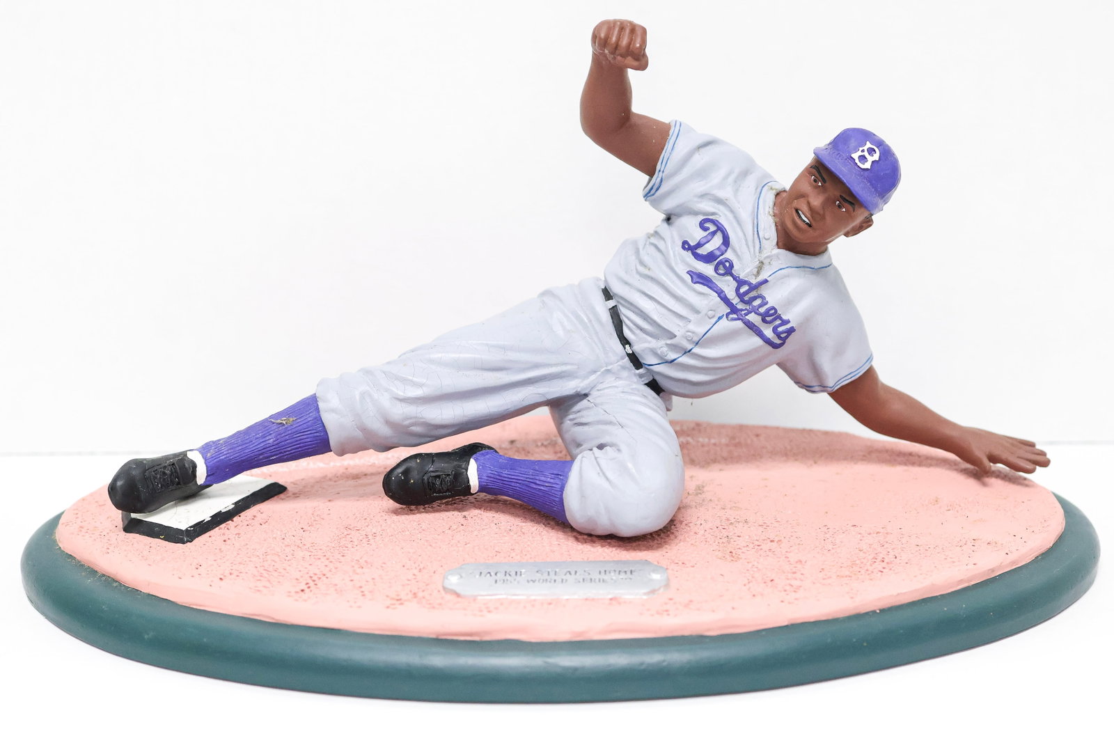 Jackie Robinson 'Jackie Steals Home' Limited Edition Figurine /1000 by Romito Inc. (1 of 4)