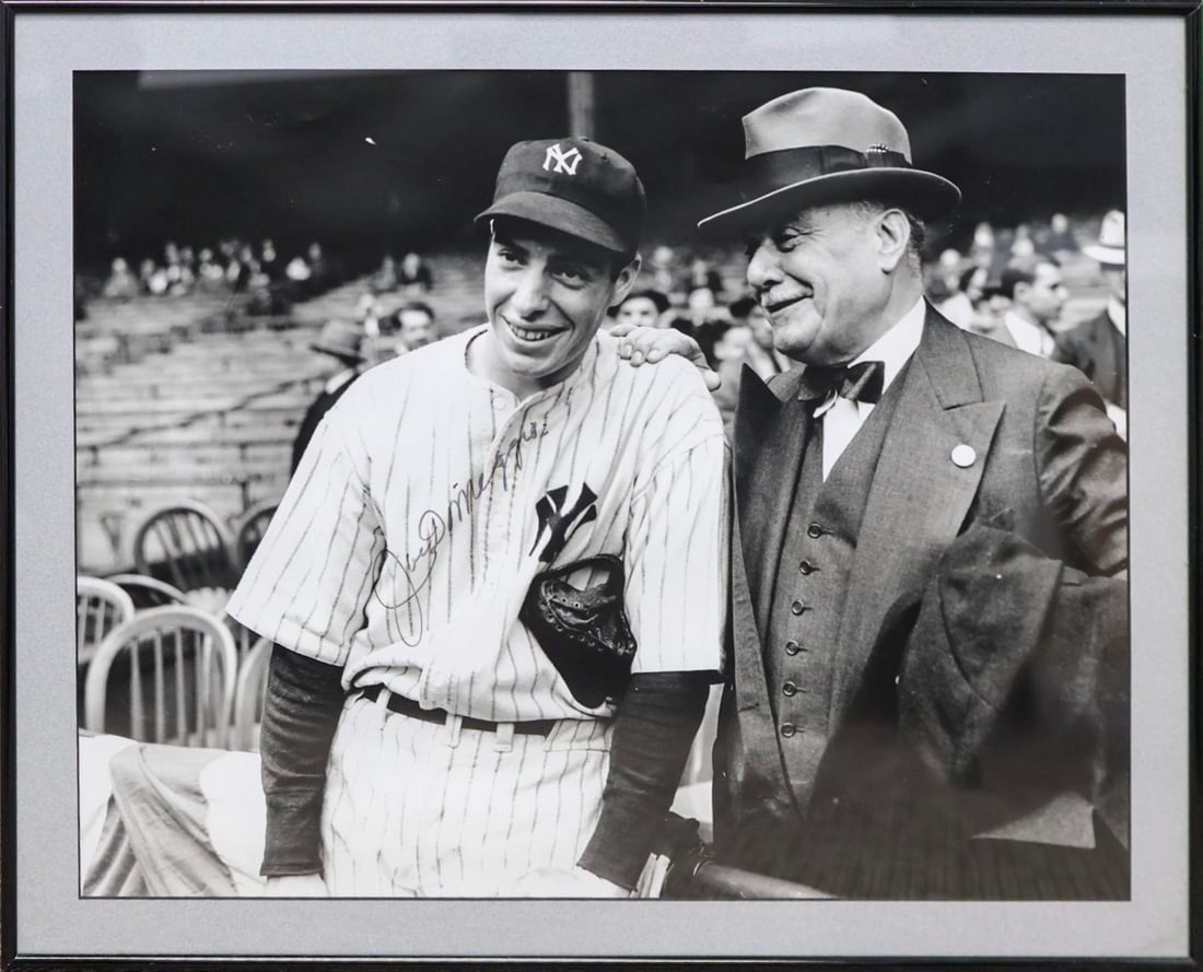 Joe DiMaggio Signed Black & White New York Yankees Photograph (1 of 3)