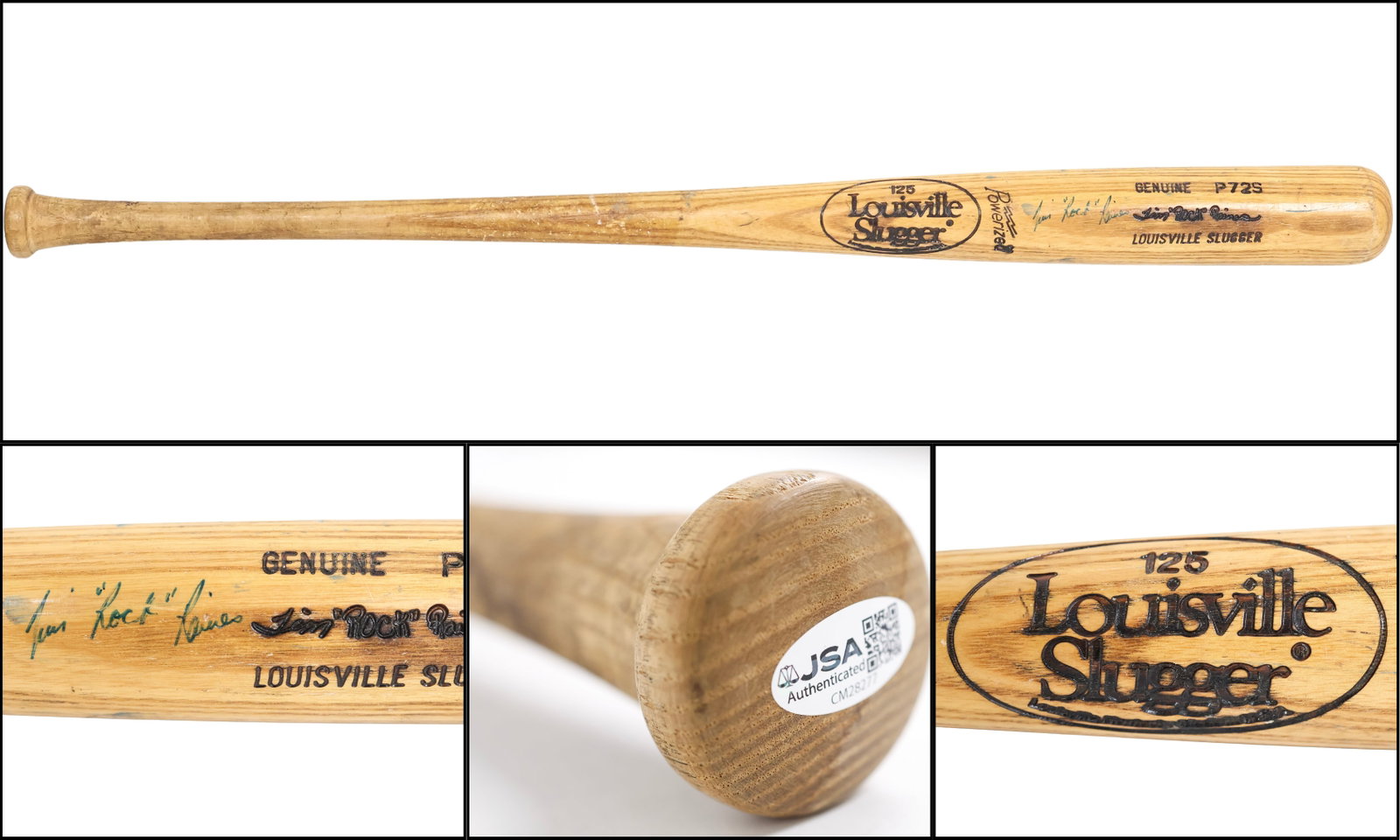 Tim Raines Game-Used Signed & Inscribed Louisville Slugger Bat - 'Tim Rock Raines' (1 of 9)