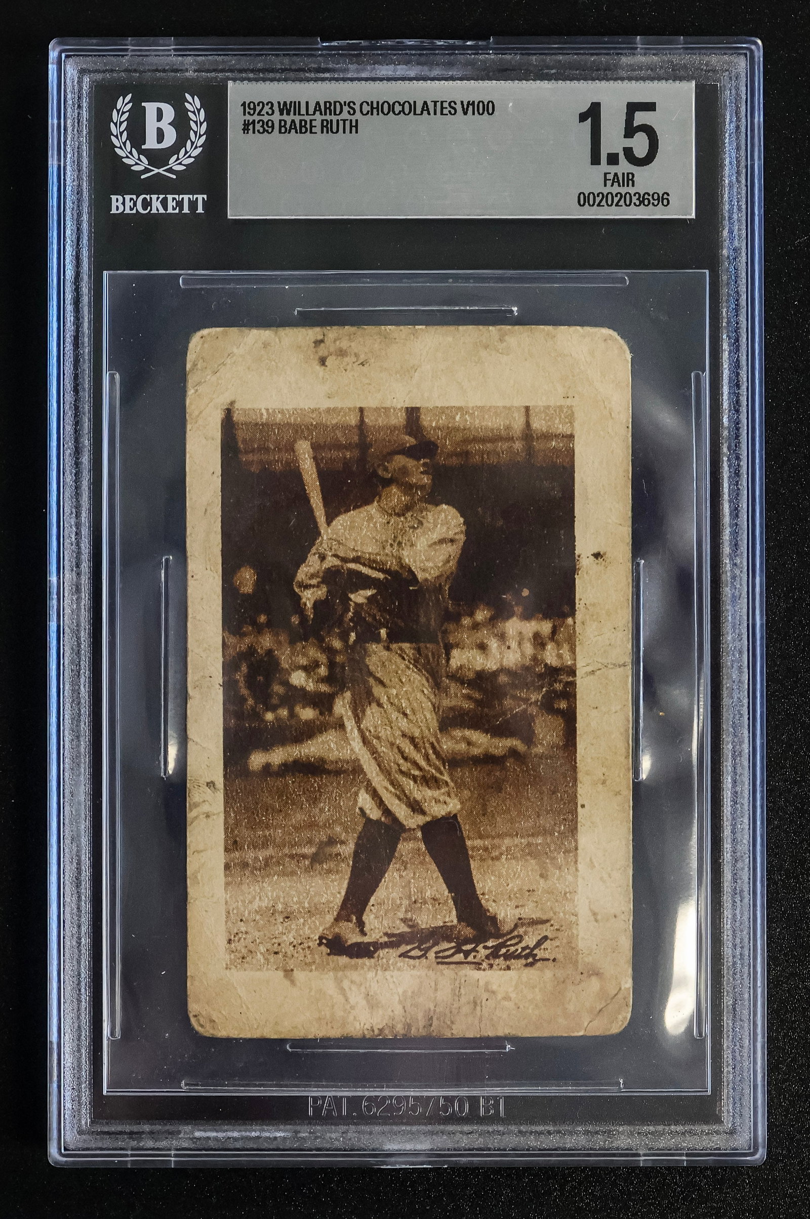 1923 V100 Willard's Chocolate Babe Ruth - BGS 1.5 - Canadian Issue (1 of 5)