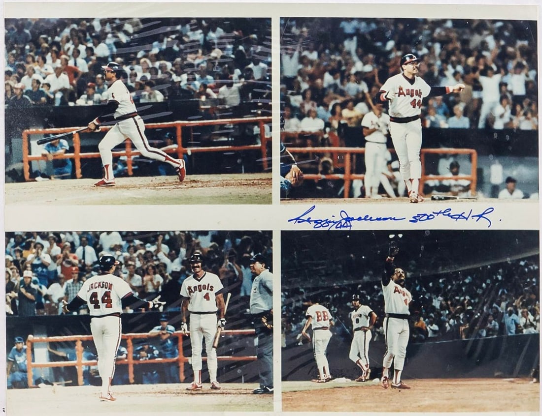 Reggie Jackson Signed '500th Home Run' Photo Collage - California Angels (1 of 2)