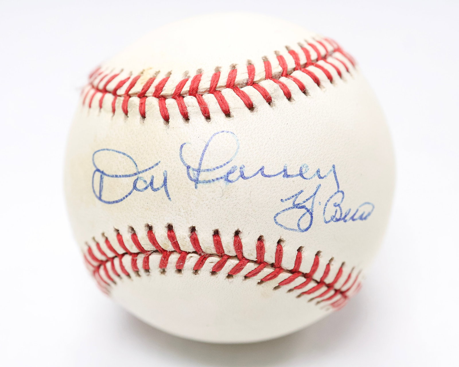 Don Larsen & Yogi Berra Dual-Signed Baseball – 'Perfect Game Battery' Yankees Legends (1 of 2)