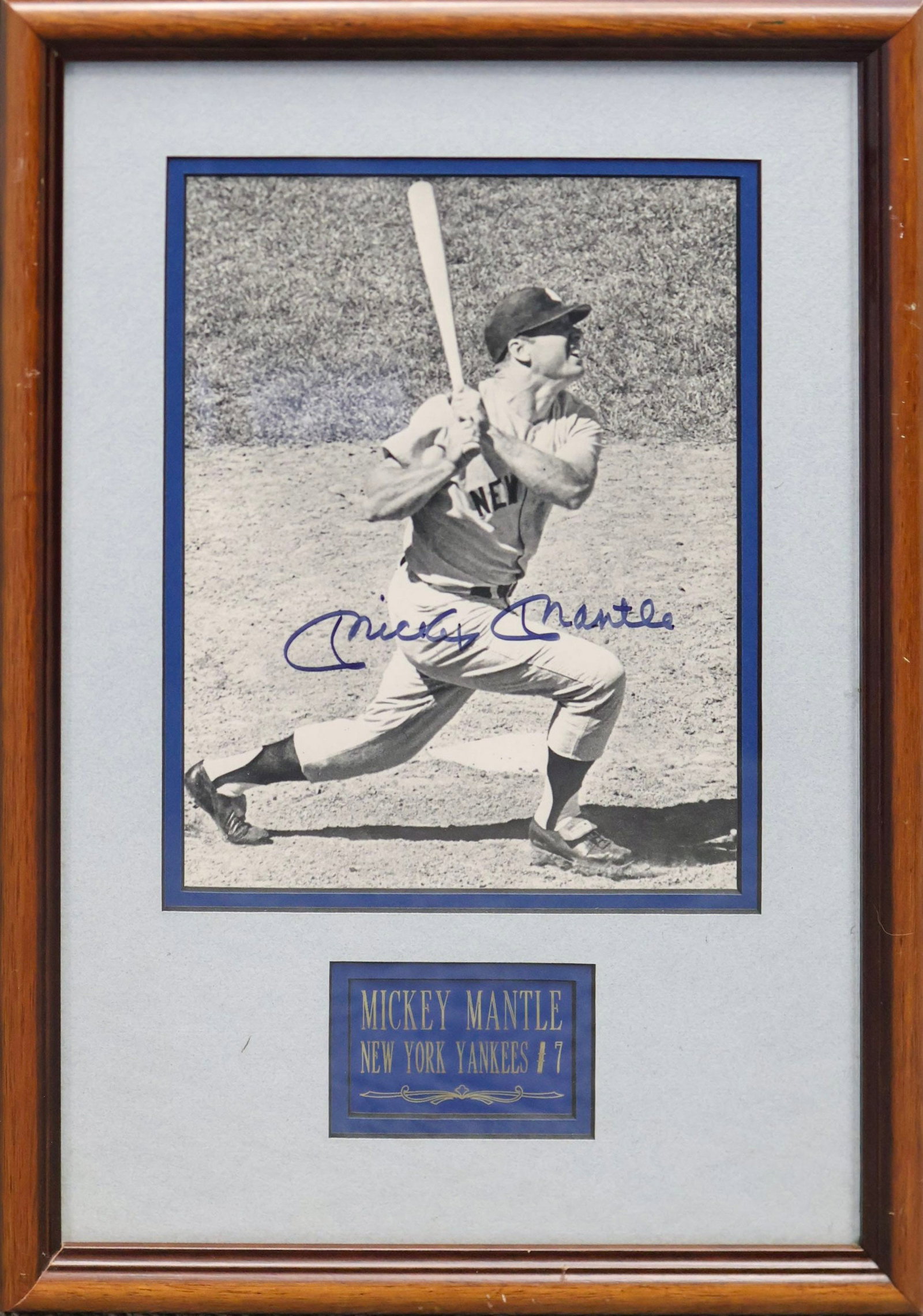 Mickey Mantle Signed Framed Photo Display - New York Yankees (1 of 4)