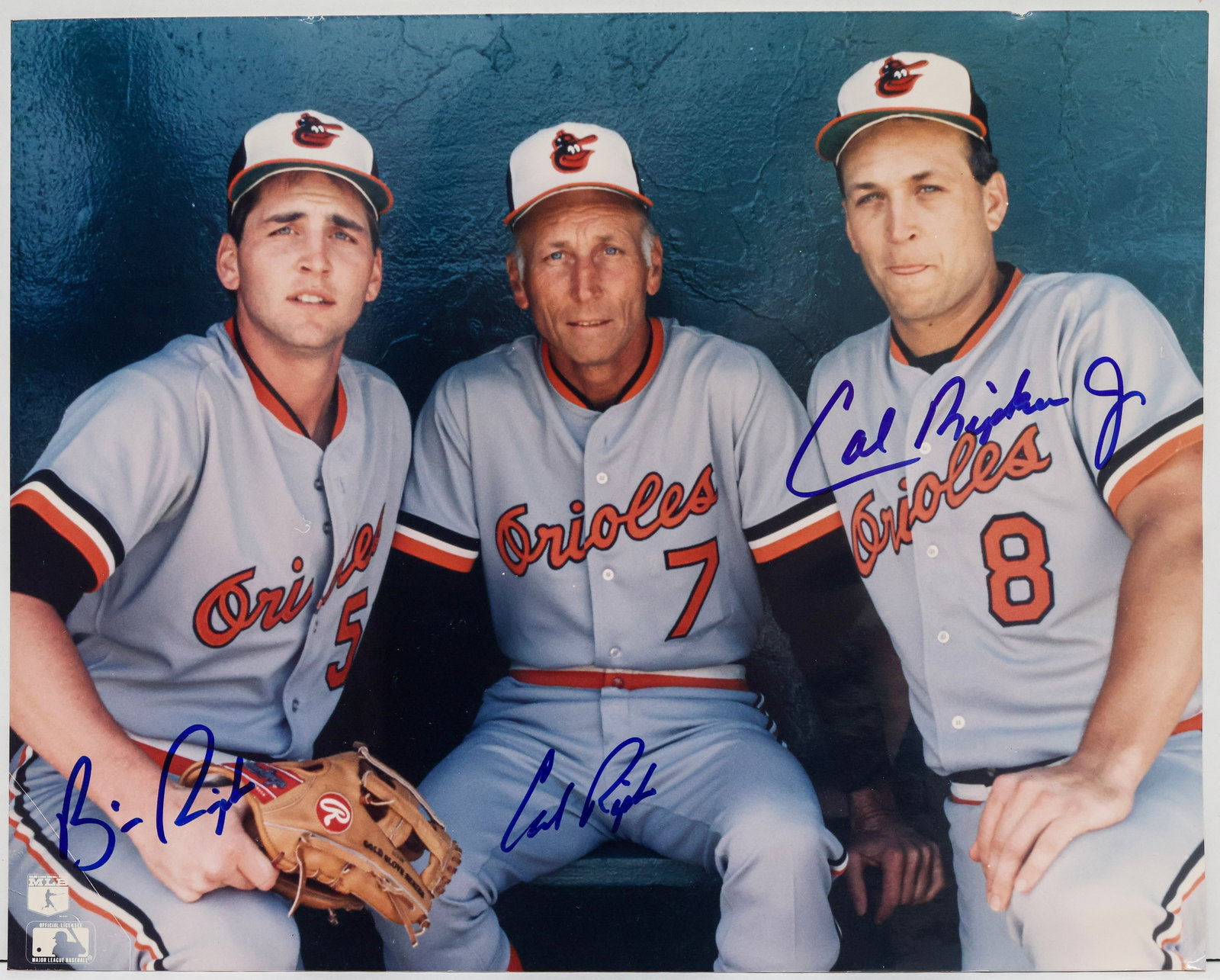 Cal Ripken Jr., Cal Ripken Sr. & Billy Ripken Multi-Signed Baltimore Orioles Photo - Ripken Family (1 of 4)