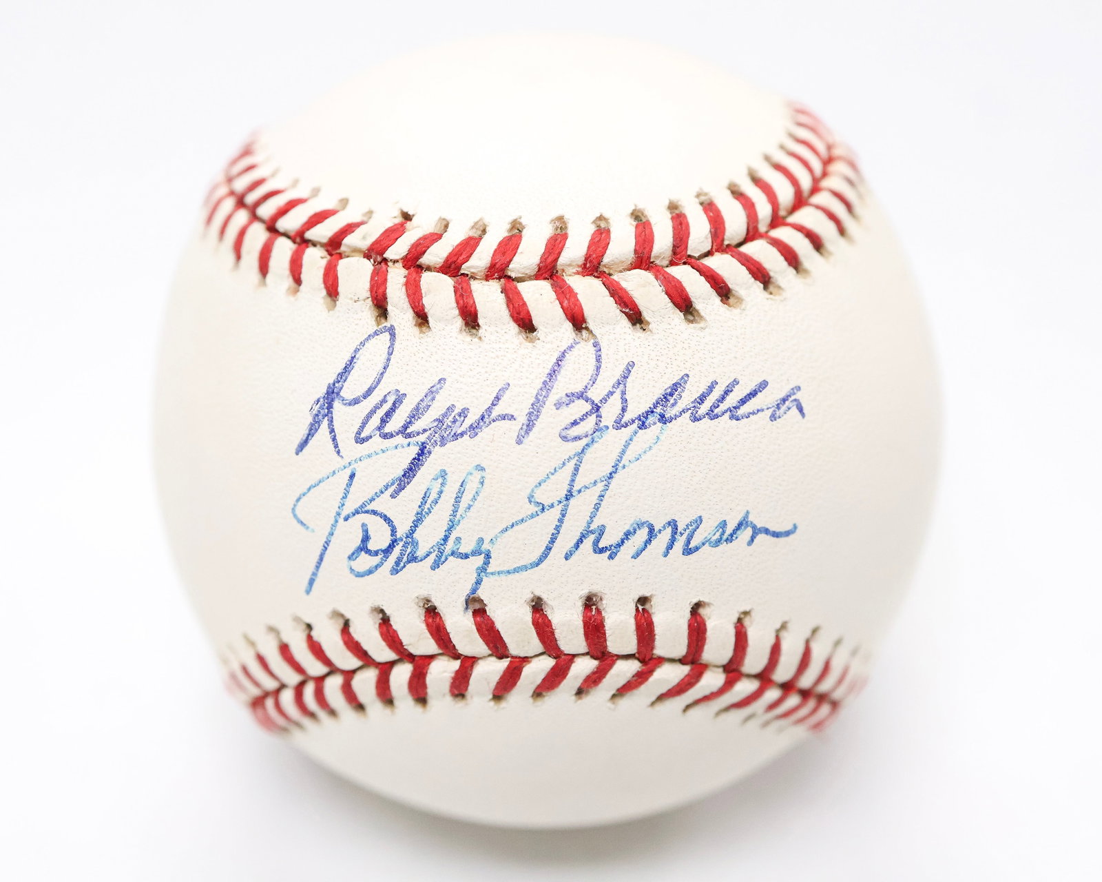 'The Shot Heard Around the World' Dual-Signed Baseball Featuring Bobby Thomson & Ralph Branca (1 of 2)