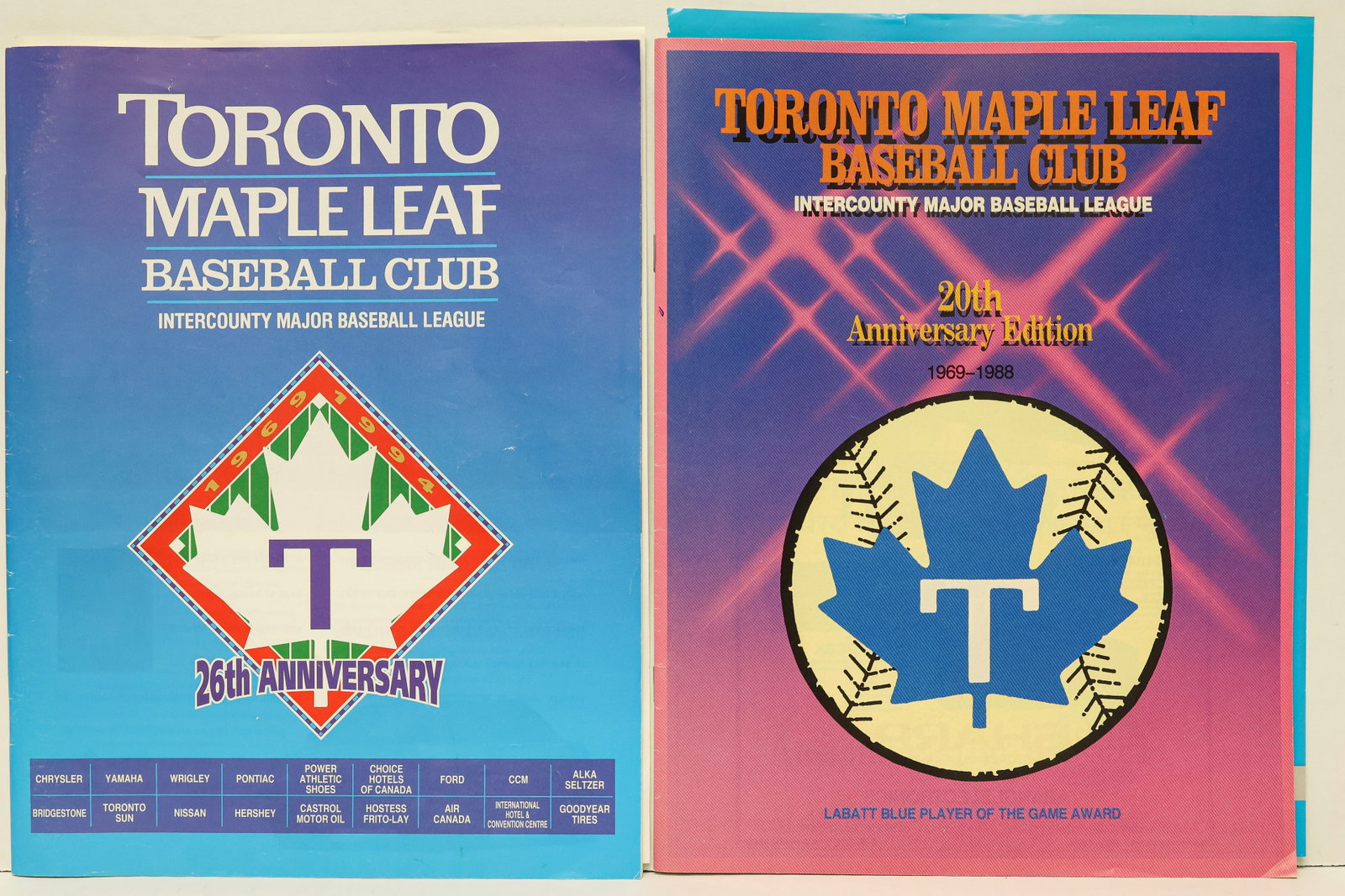 Toronto Maple Leaf Baseball Club Signed Anniversary Publications (2) – Multi-HOF Signatures (1 of 19)