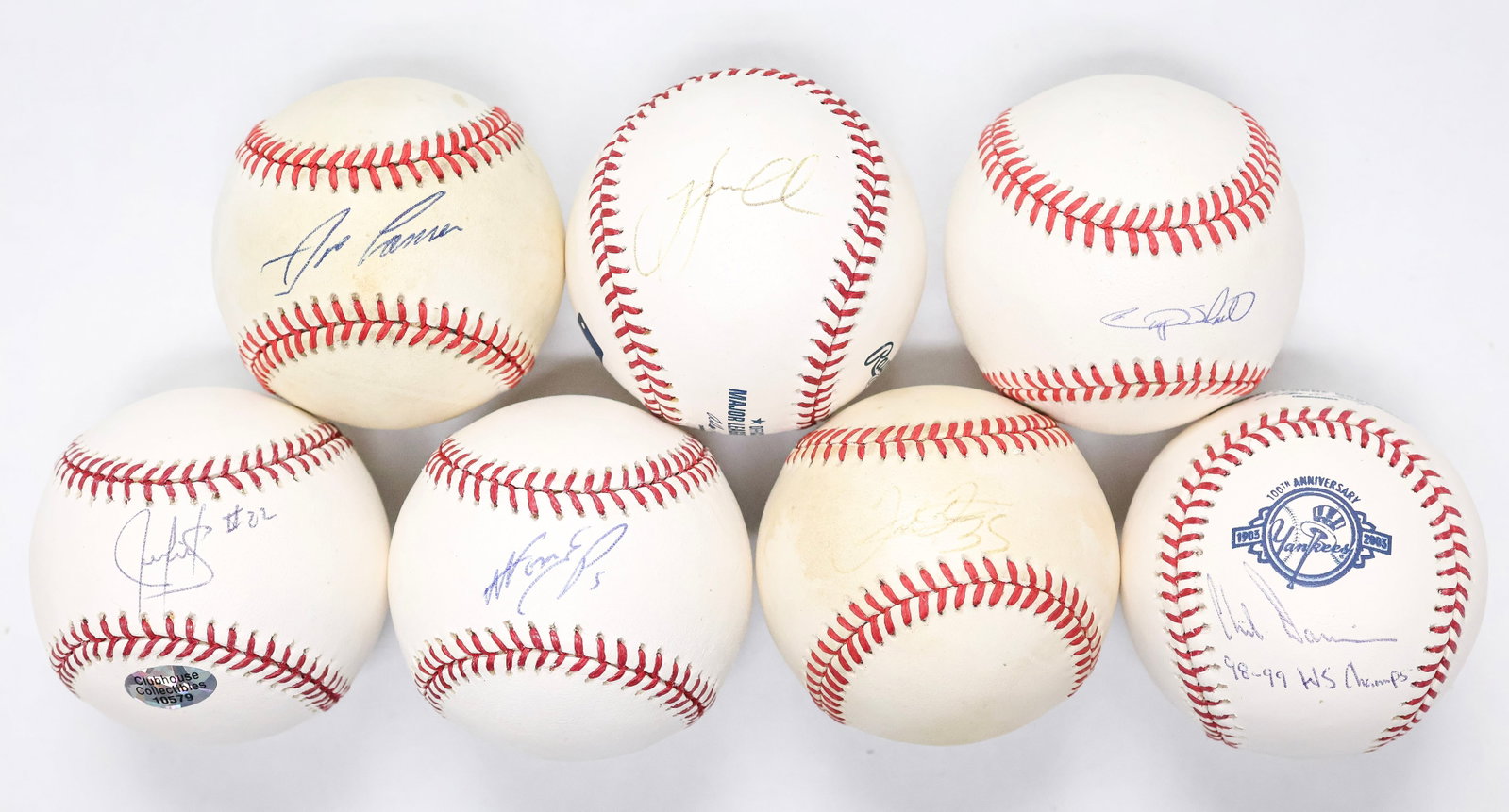 MLB Stars Signed Baseball Lot - Sheffield, Nomar, Canseco, Davis, Justice, Gonzalez & Bagwell (1 of 4)