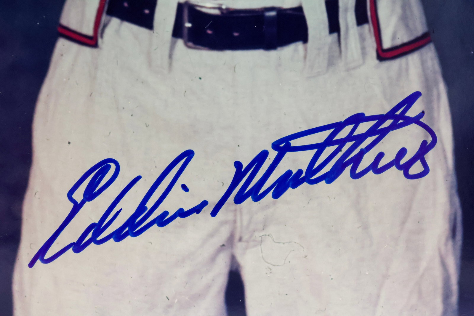 Baseball Hall of Fame Signed Photograph Collection – Larry Doby, Eddie Mathews & Red Schoendienst - 3