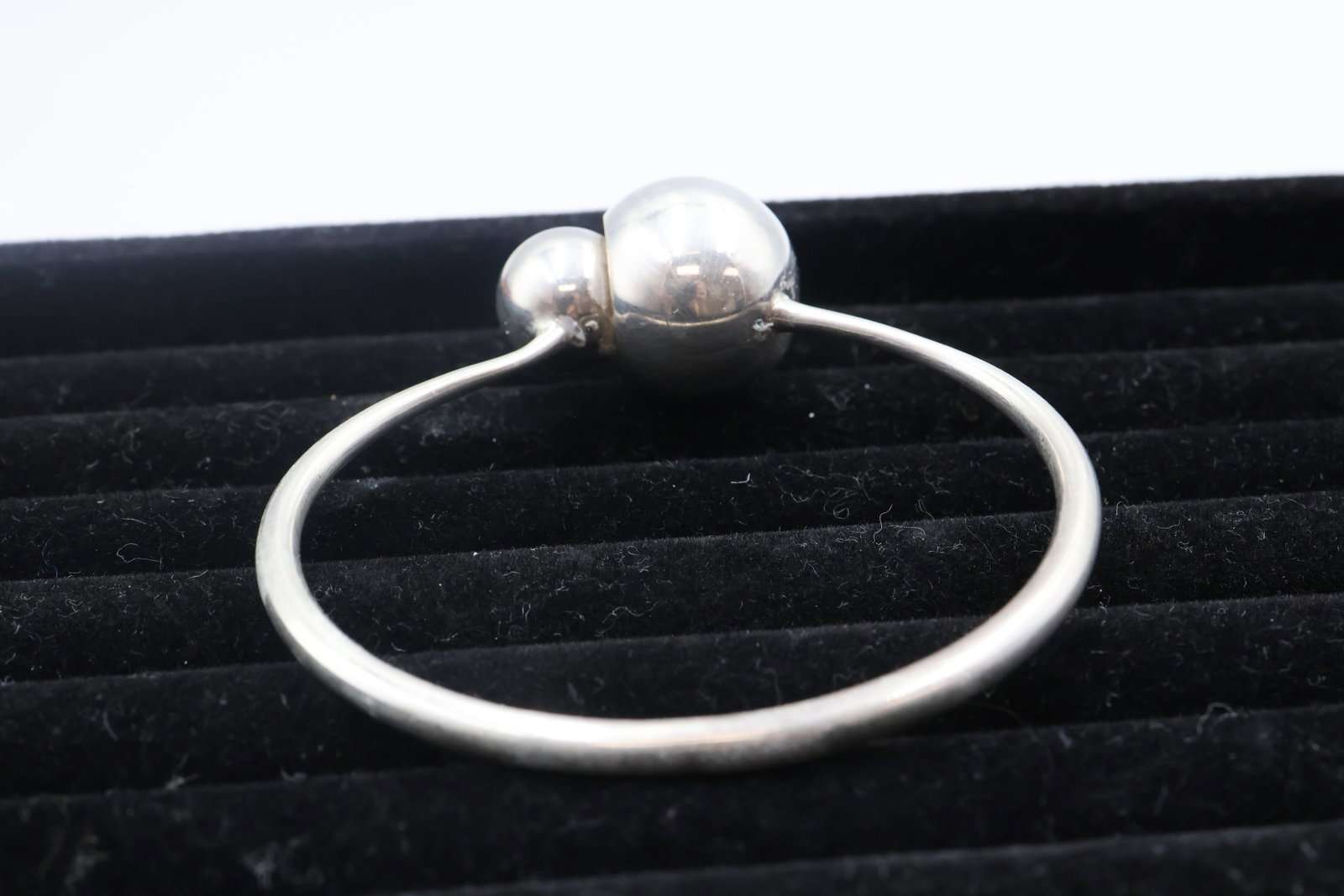 Georg Jensen Sterling Silver Cave bangle - 4