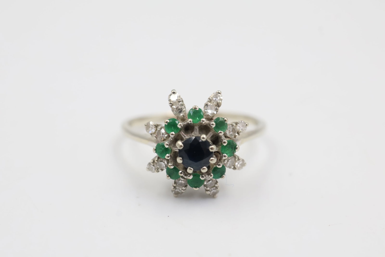 18k Gold, Diamond, Sapphire & Emerald Ring (1 of 5)