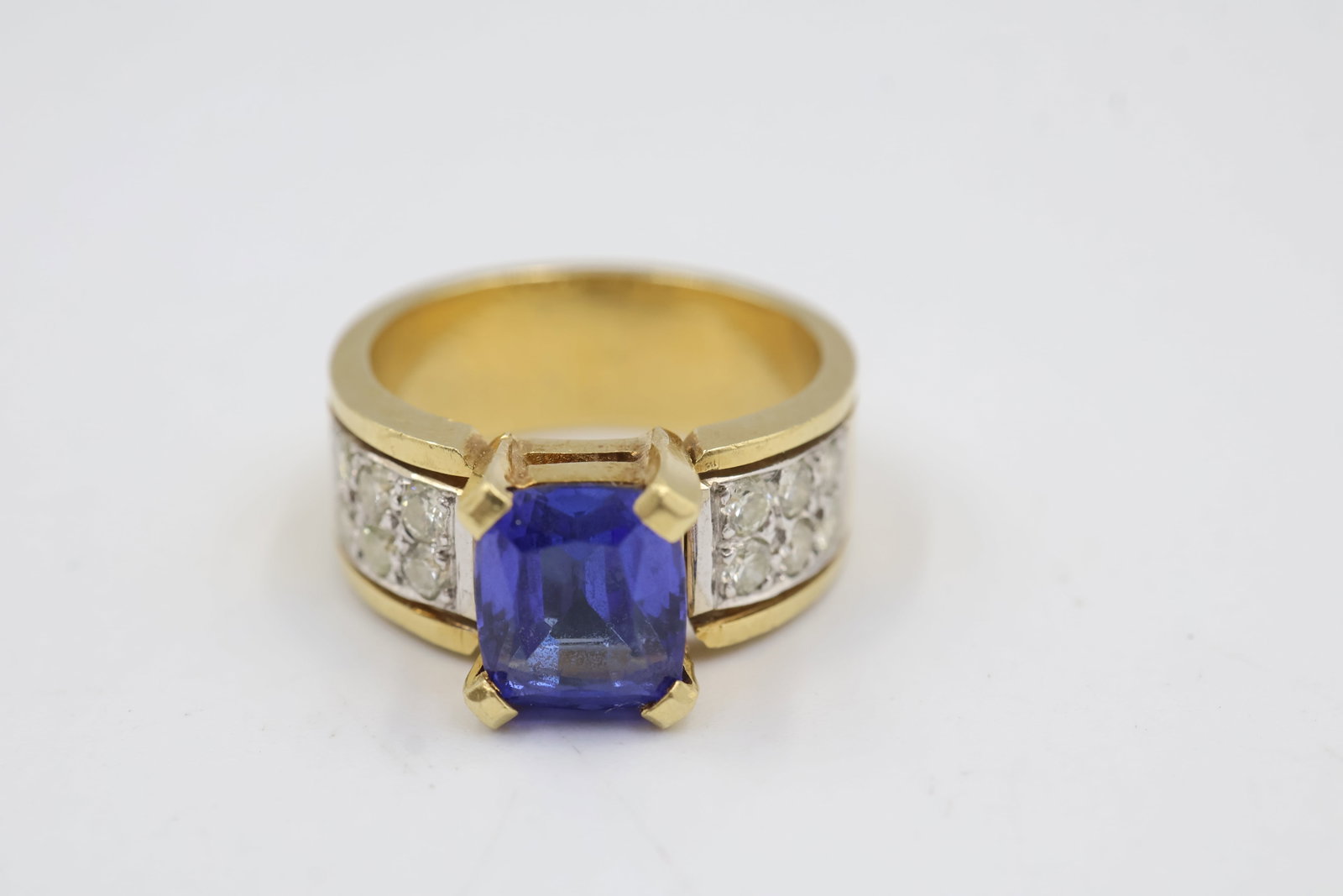 18k Gold, Diamond & Topaz Ring (1 of 6)