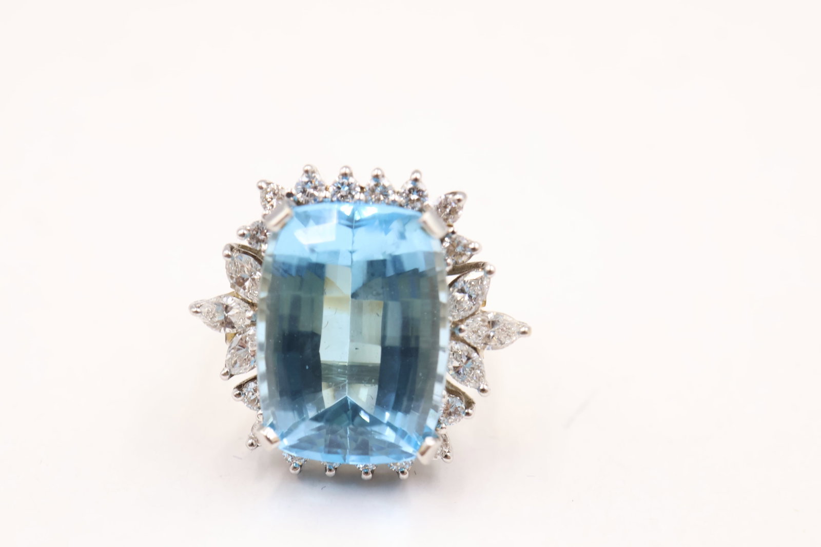 14K Gold, Diamond & Blue Topaz Ring (1 of 4)
