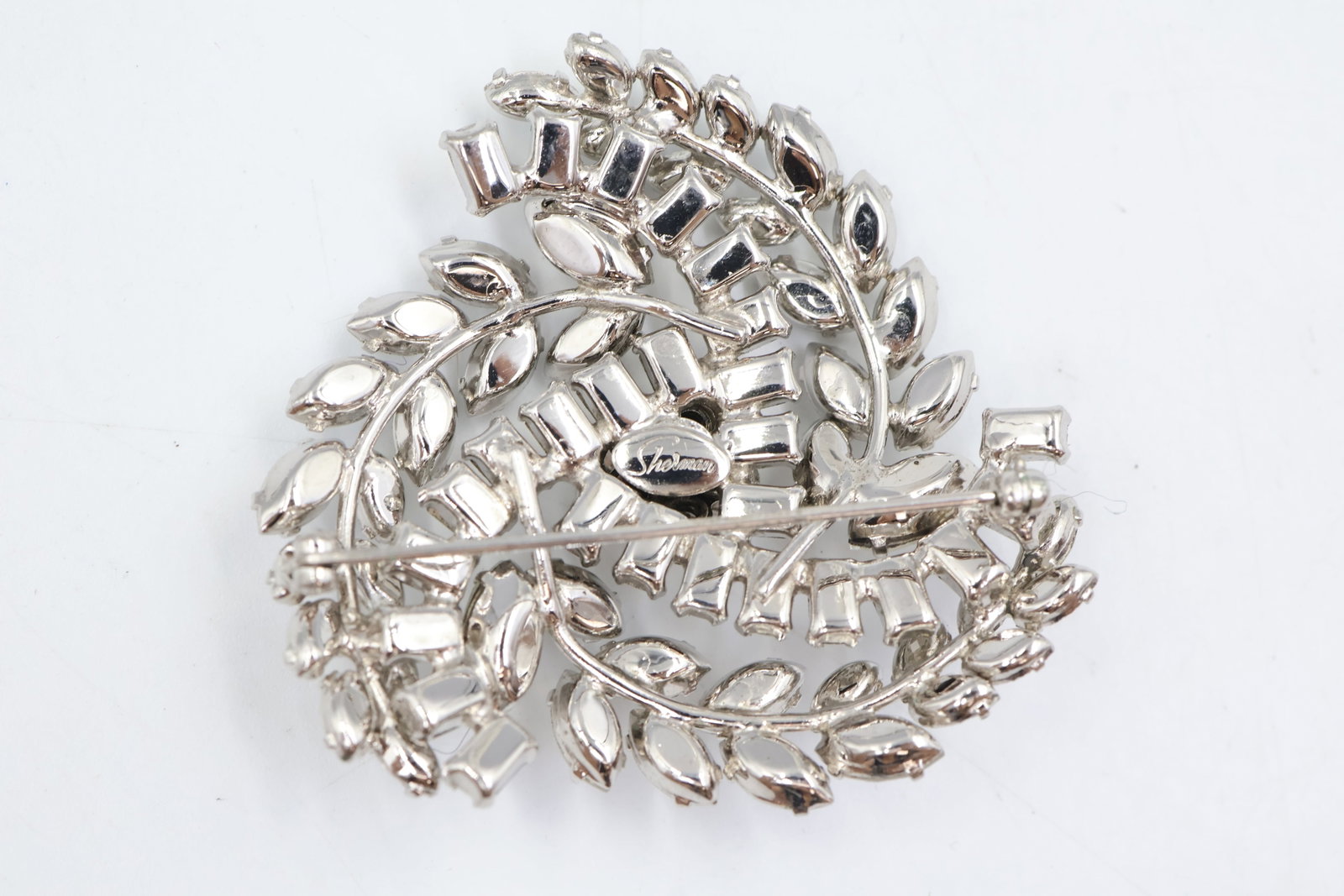 Sherman Clear Crystal Brooch - 2