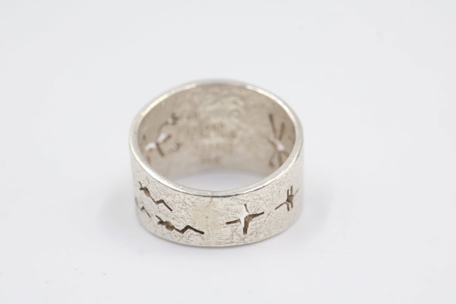 Zuni Sterling Silver Squiggle Ring - 3