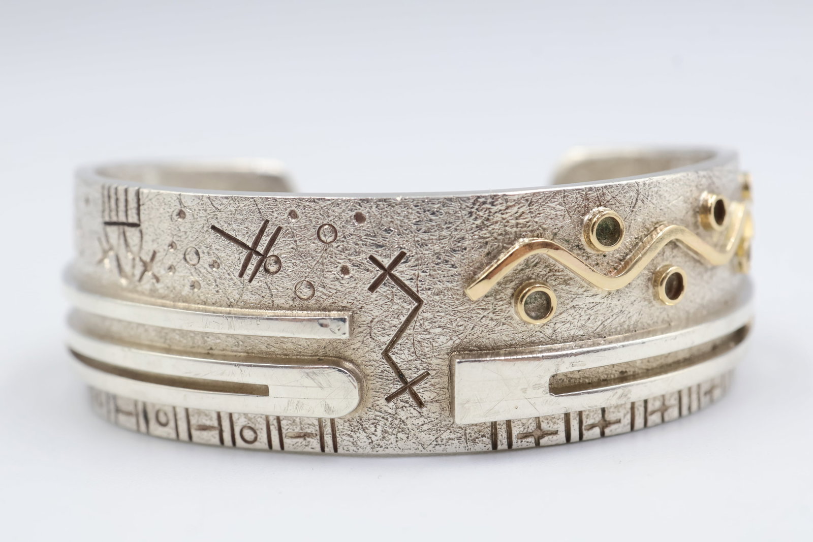 Zuni Sterling Silver Cuff Bracelet - 2