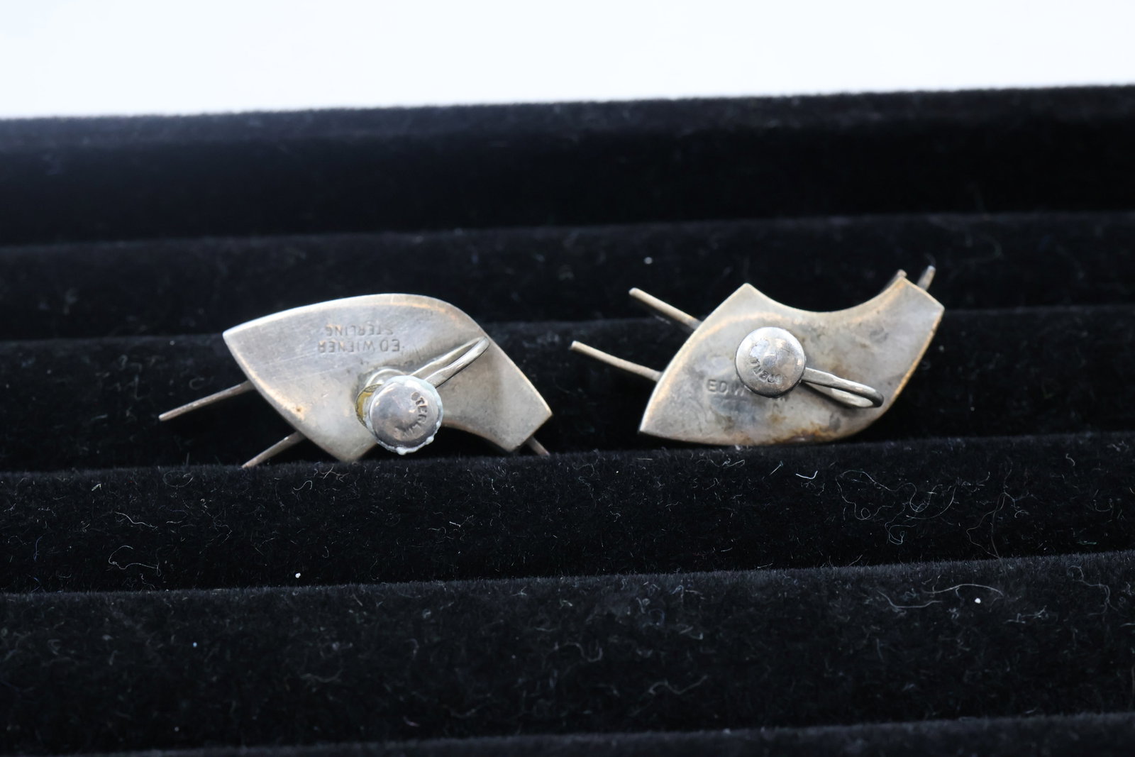 Ed Weiner 925 Screwback earrings - 3