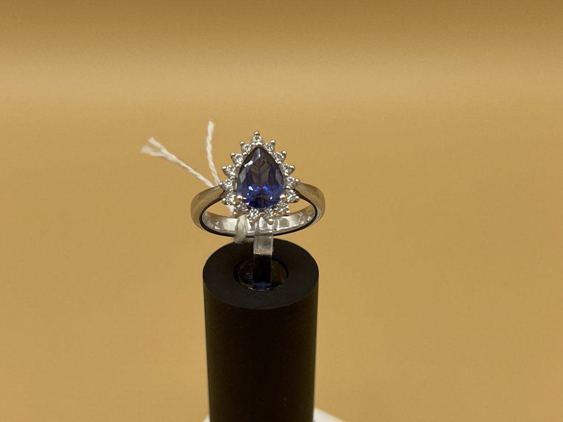 Pear Cut Tanzanite & Diamond Encrusted Ring (1 of 3)