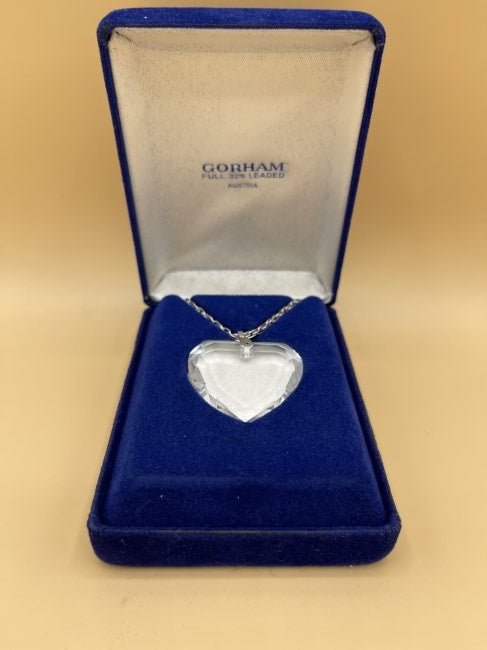 Antique Gorham Austria 925 Crystal Heart Necklace in: Gorham Austria 925 Crystal Heart Necklace in Original Box