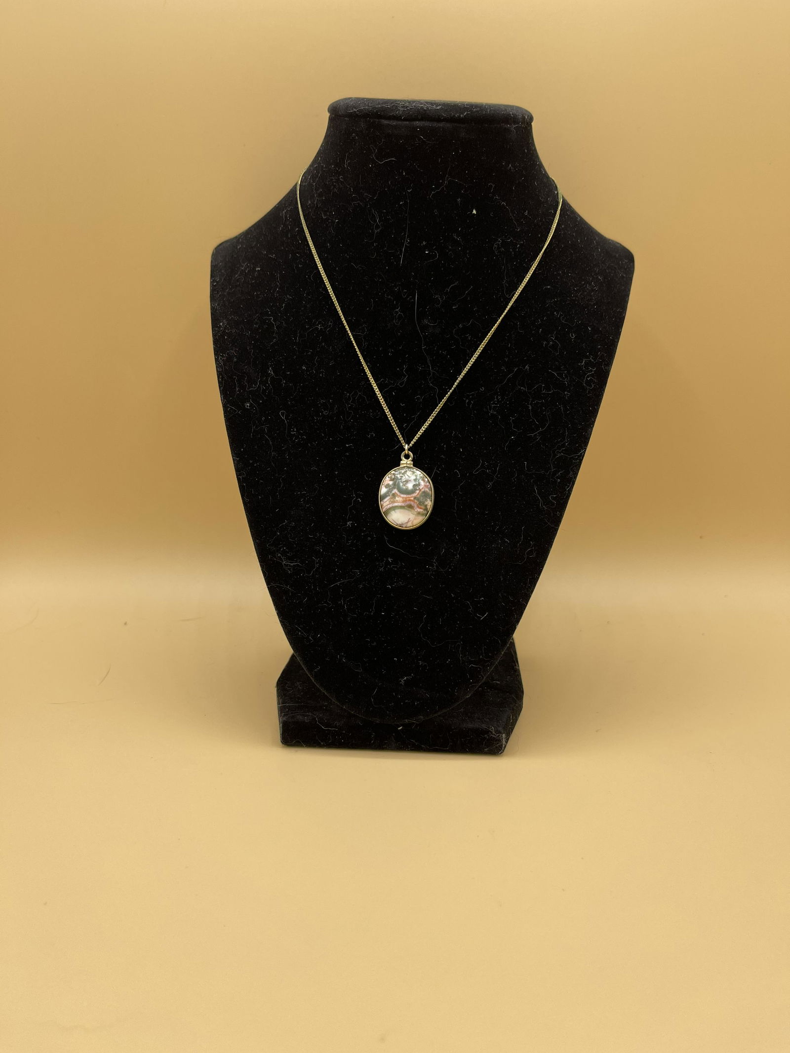 14K gold & Ocean Jasper Pendant Necklace (1 of 4)