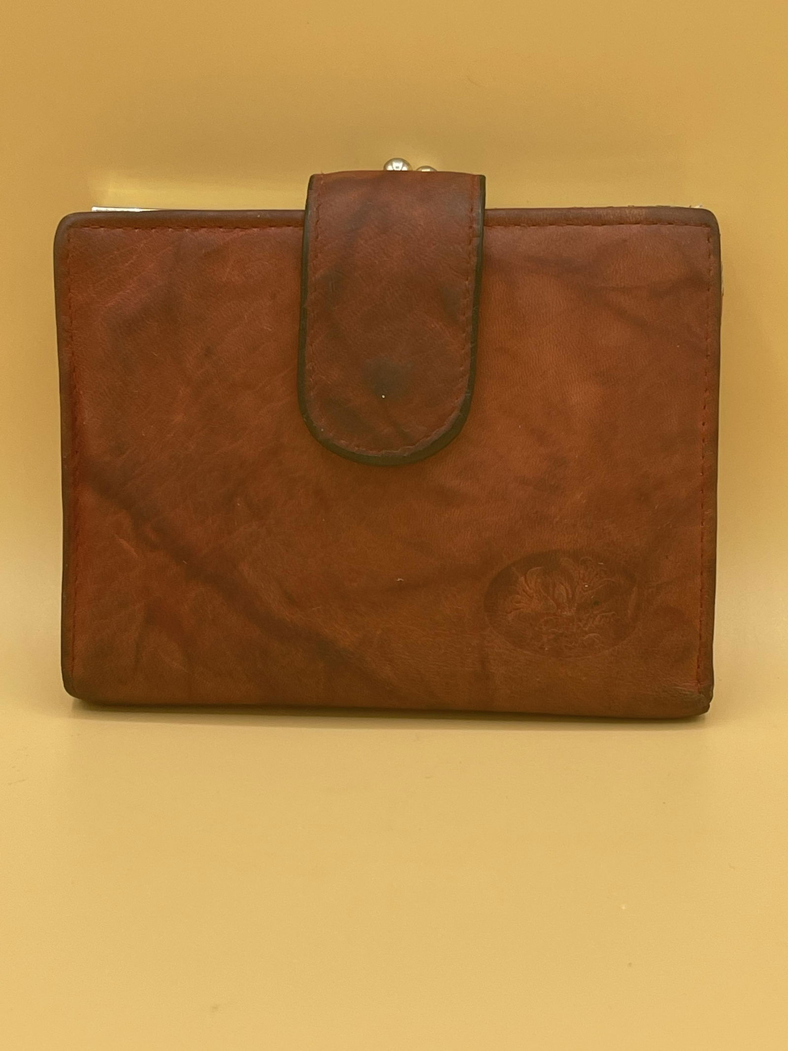 Vintage Brixton Red Cowhide Leather Wallet (1 of 6)