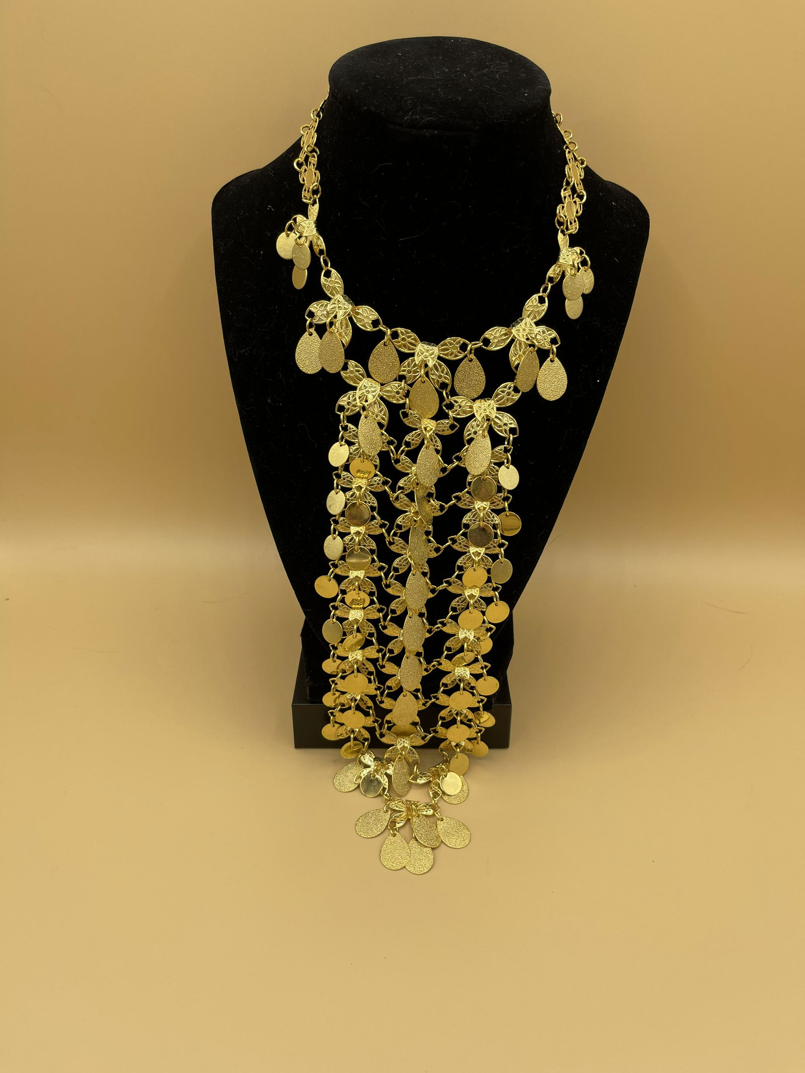 14K Gold Antique Butterfly Choker Necklace (1 of 5)