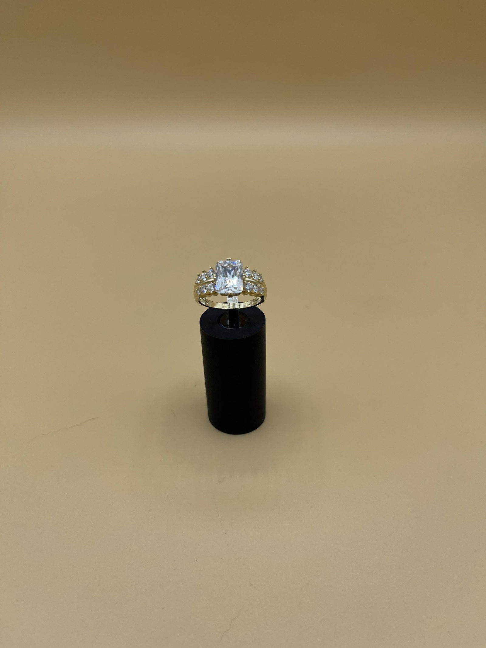 14KT Gold Emerald Cushion Cut Diamond Ring (1 of 3)