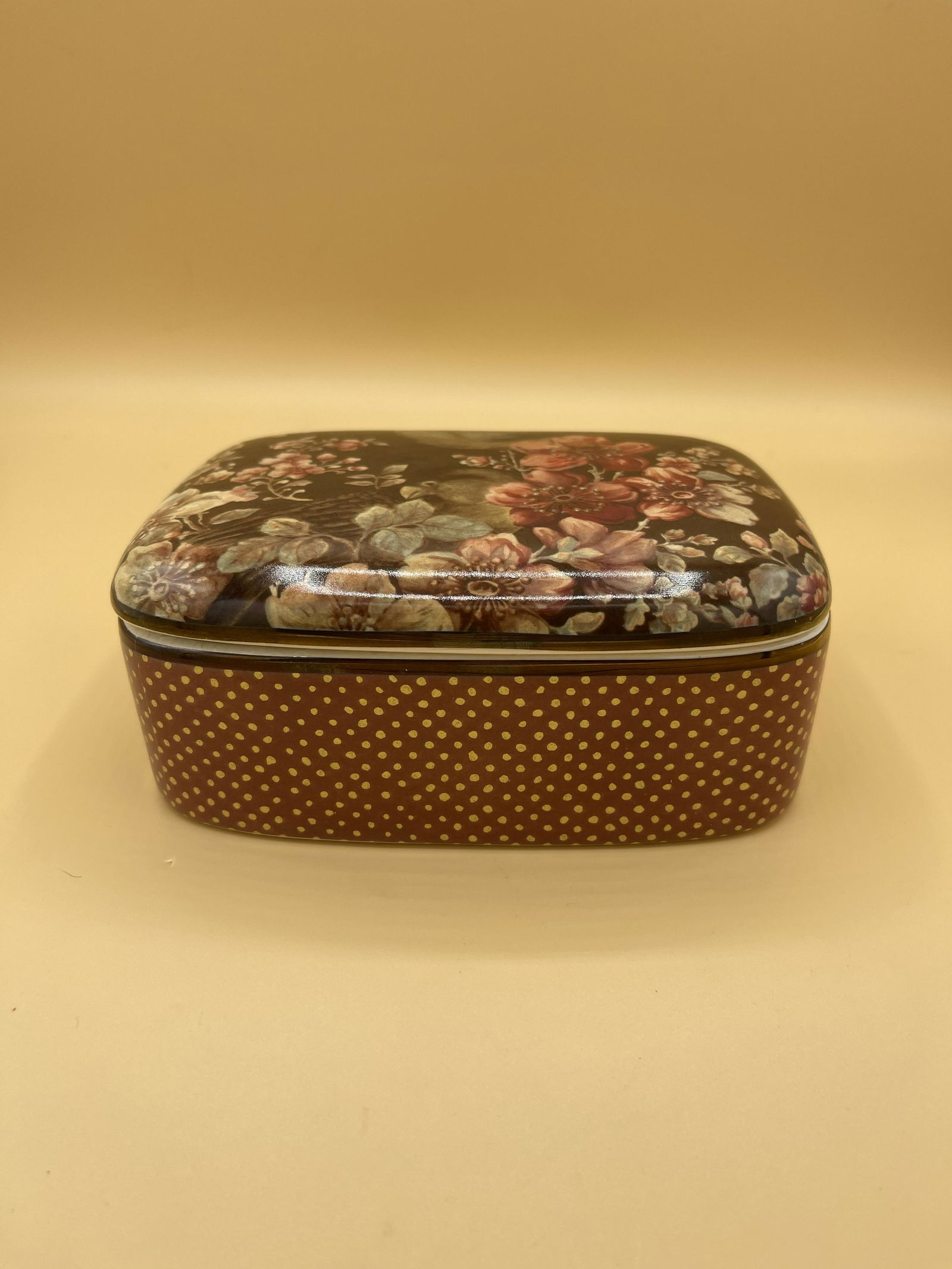 Antique Porcelain Jewelry Box Filled with Jewelry (1 of 5)