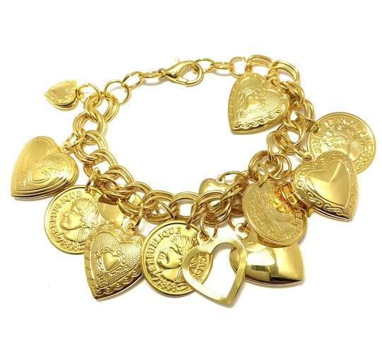 French Antique Yellow Gold Charm Bracelet (1 of 2)