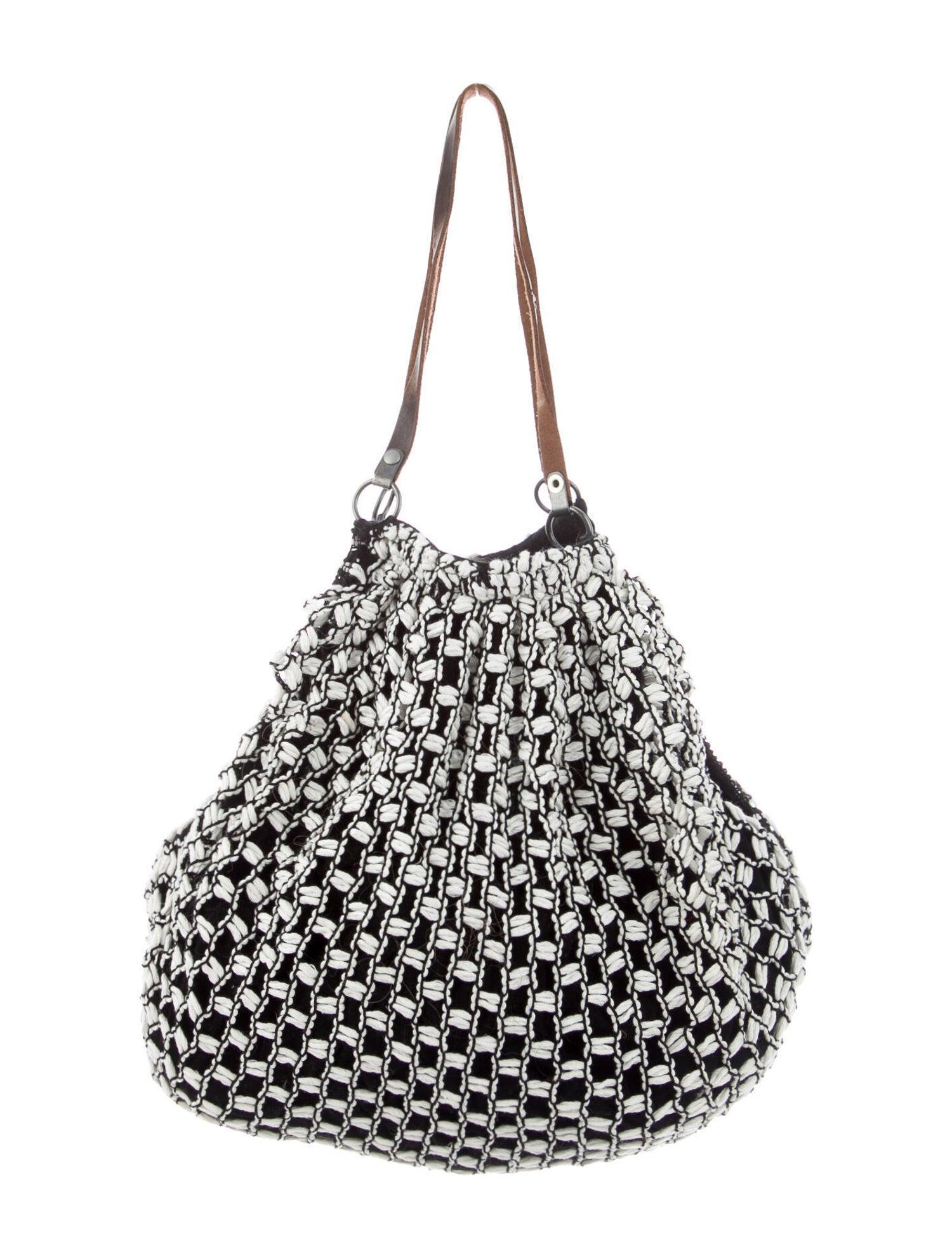 Burberry Leather Trimmed Black & White Shoulder Bag (1 of 4)