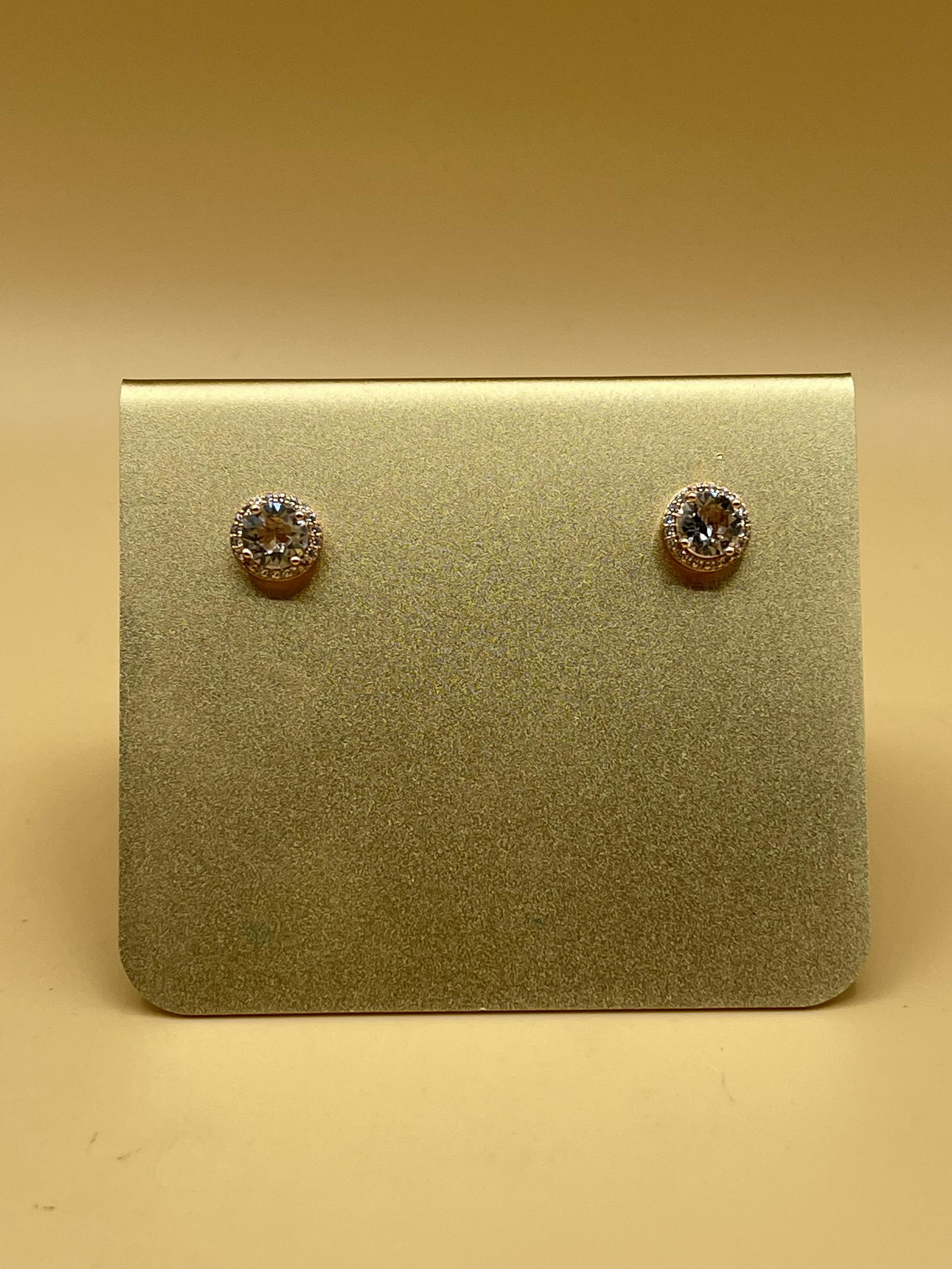 2CTW Morganite 18K Rose Gold Stud Earrings: 2CTW Morganite 18K Rose Gold Stud Earrings, new