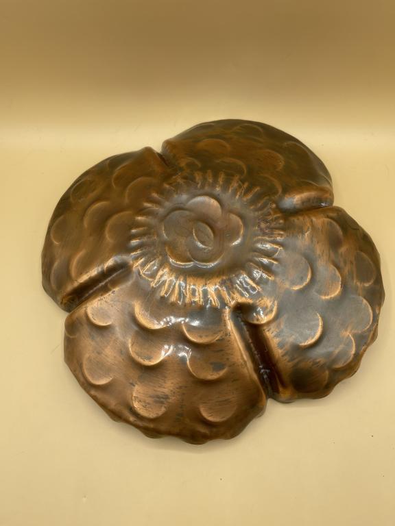 Antique Rose Shaped Hand Hammered Turkish Bowl (1 of 3)