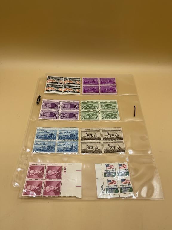 Sheet of 32 Unused Antique US Stamps (1 of 4)