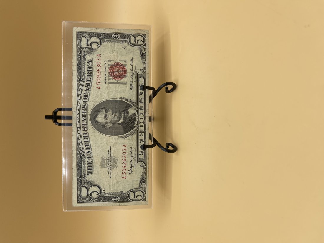 1953 B Series $5 Silver Certificate (1 of 2)