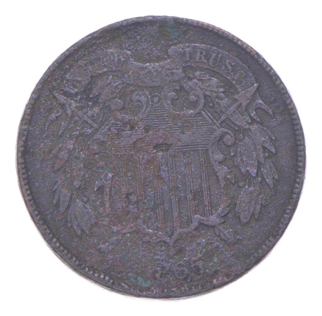 TWO CENT - 1865 US TWO 2 Cent Piece (1 of 2)