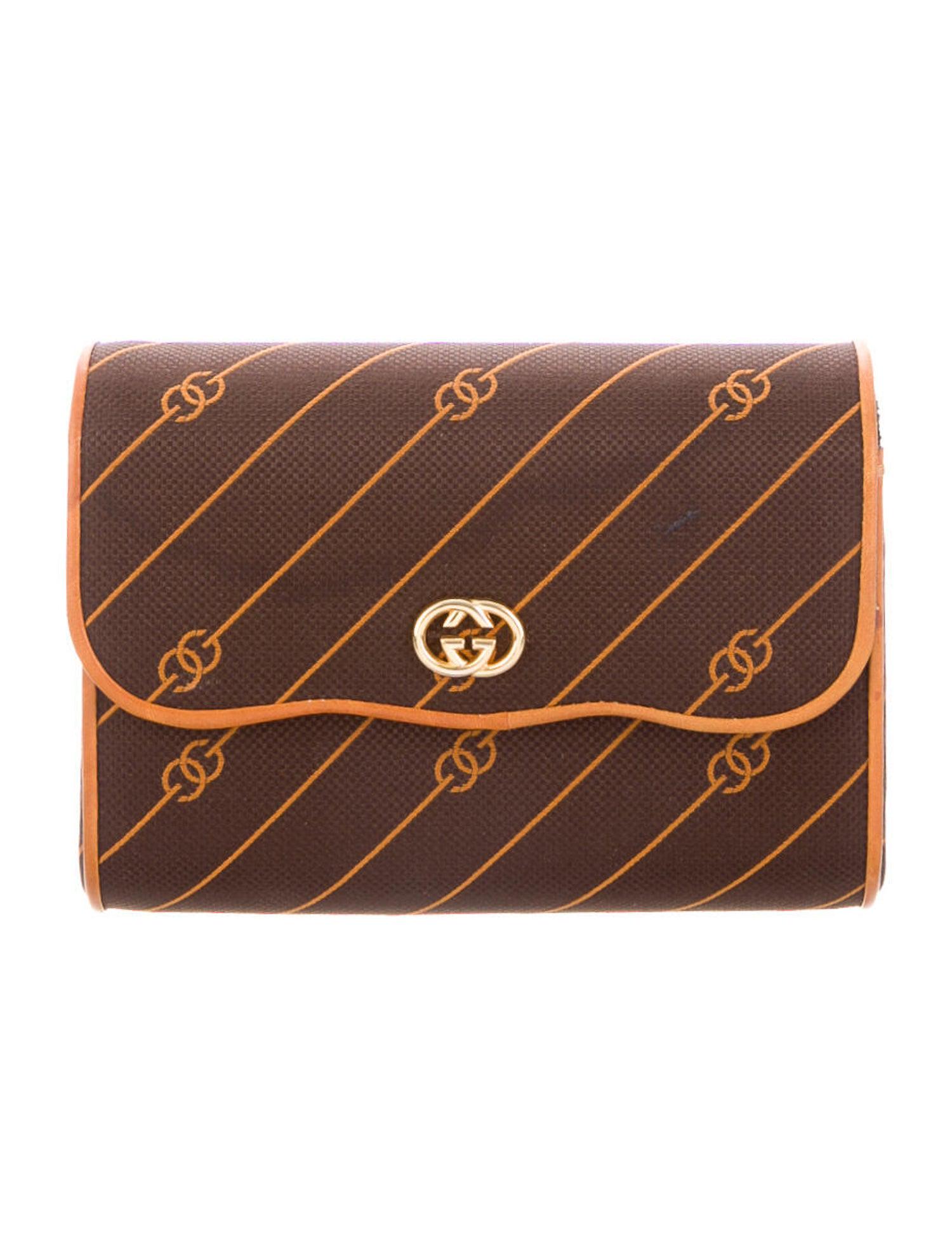Gucci Vintage GG Striped Box Clutch (1 of 4)