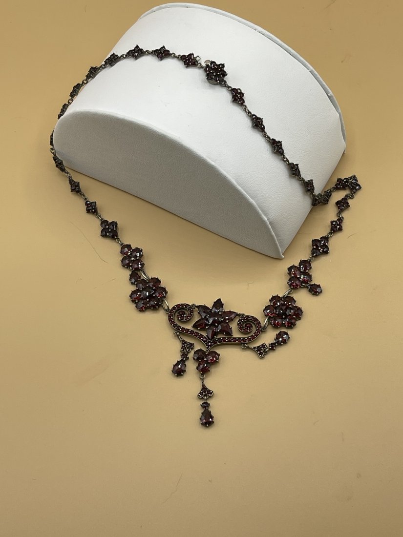 Antique Art Deco Chandelier Ruby Necklace (1 of 3)