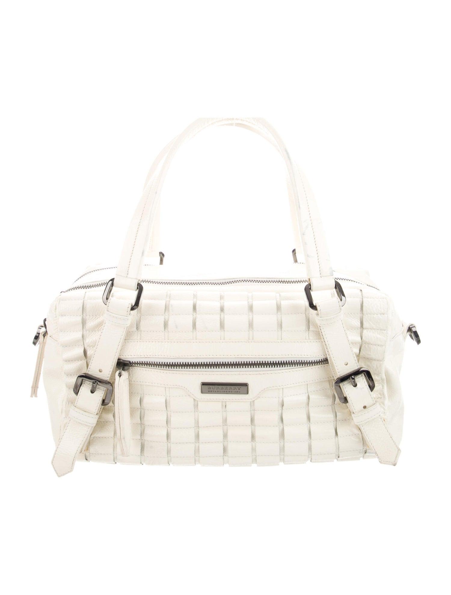 Burberry White Patent Leather Shoulder Bag (1 of 4)