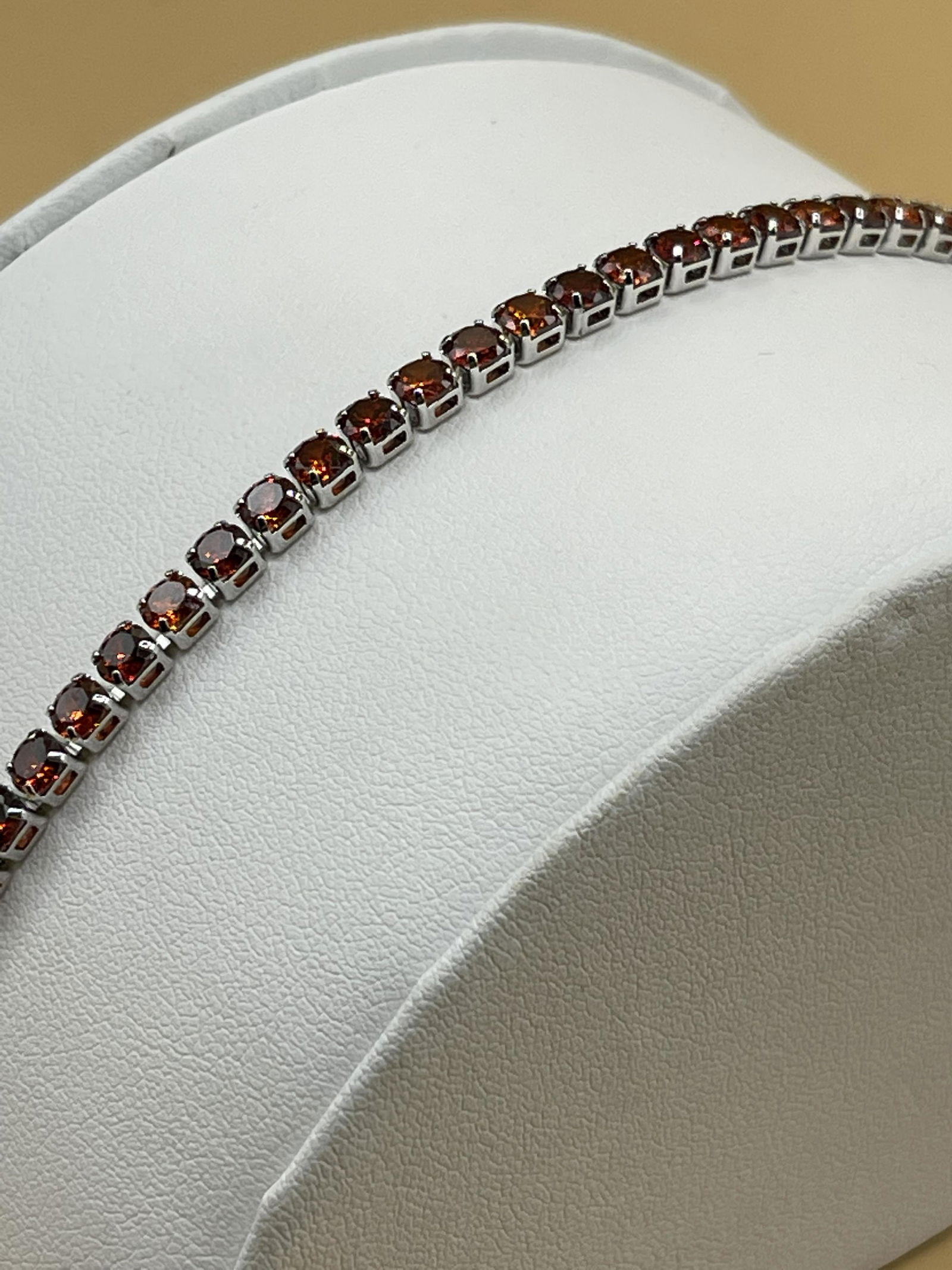 10.00CTW Ruby Tennis Bracelet 18K White Gold (1 of 3)