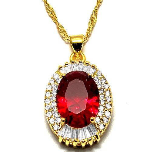 23.00CTW Ruby & 1.00CTW Diamond Necklace (1 of 2)