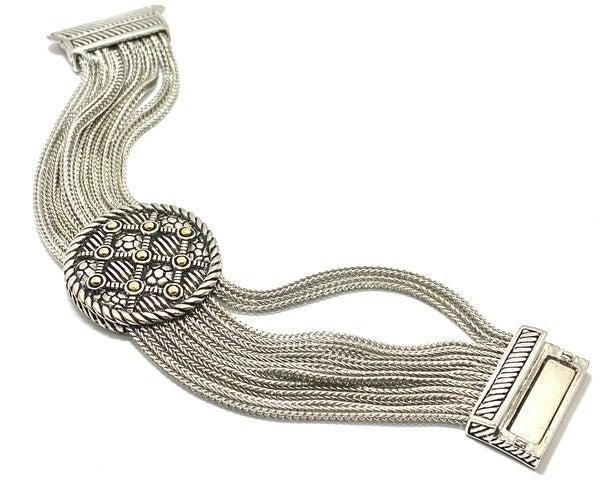 Multi Strand Chain Bracelet Two-Tone 14k Gold (1 of 1)