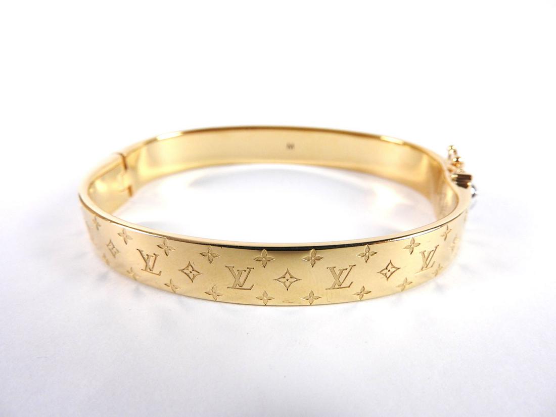 Louis Vuitton Gold Monogram Bangle Bracelet (1 of 1)