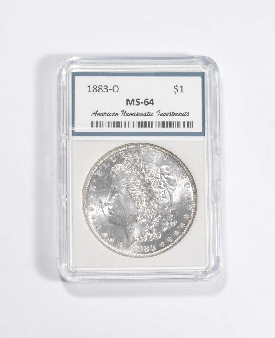 MS64 1883-O Morgan Silver Dollar - Graded ANI: MS64 1883-O Morgan Silver Dollar - Graded ANI