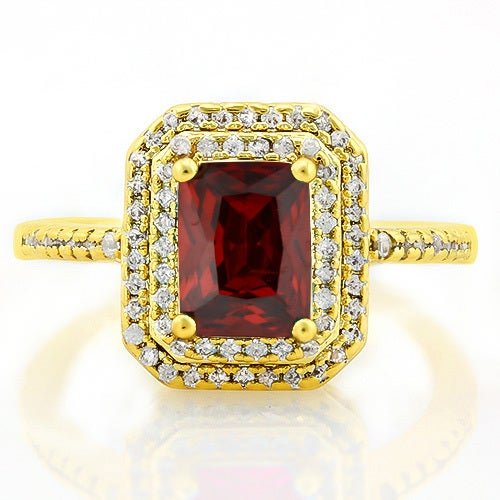 4CTW Ruby & Topaz 18K Yellow Gold Ring (1 of 2)