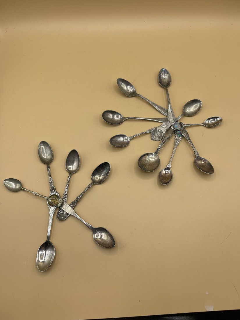 15 Antique Solid Silver Spoons (1 of 3)