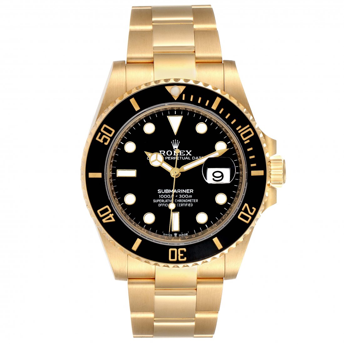 Rolex Submariner 18k Yellow Gold Black Dial Bezel (1 of 6)