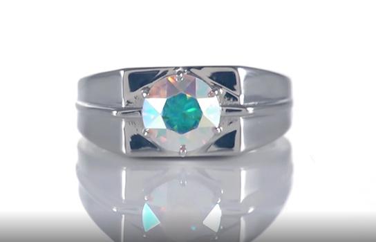 Aurora Borealis Swarovski Crystal 925 Ring (1 of 2)