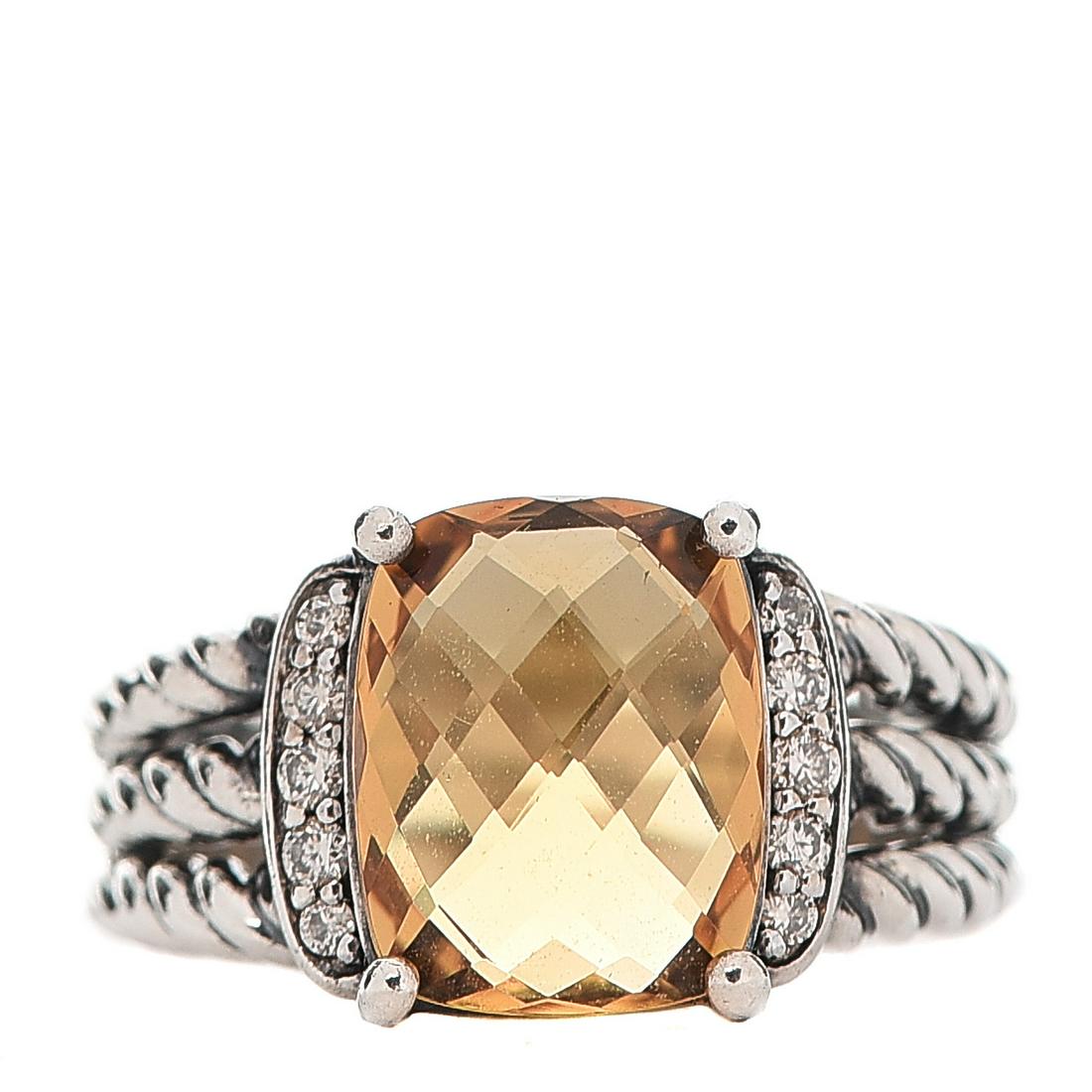 David Yurman Sterling Silver Diamond Citrine  Wheaton (1 of 5)