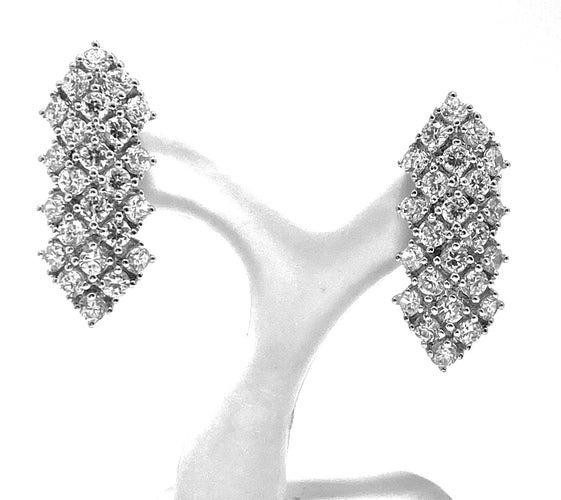 2.50CT Diamond Cluster Drop Earrings 925 (1 of 2)