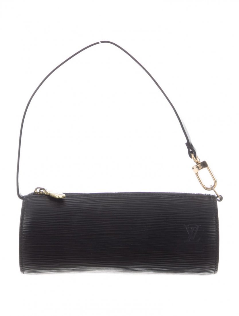 LOUIS VUITTON Black Epi Soufflot Pouch (1 of 2)