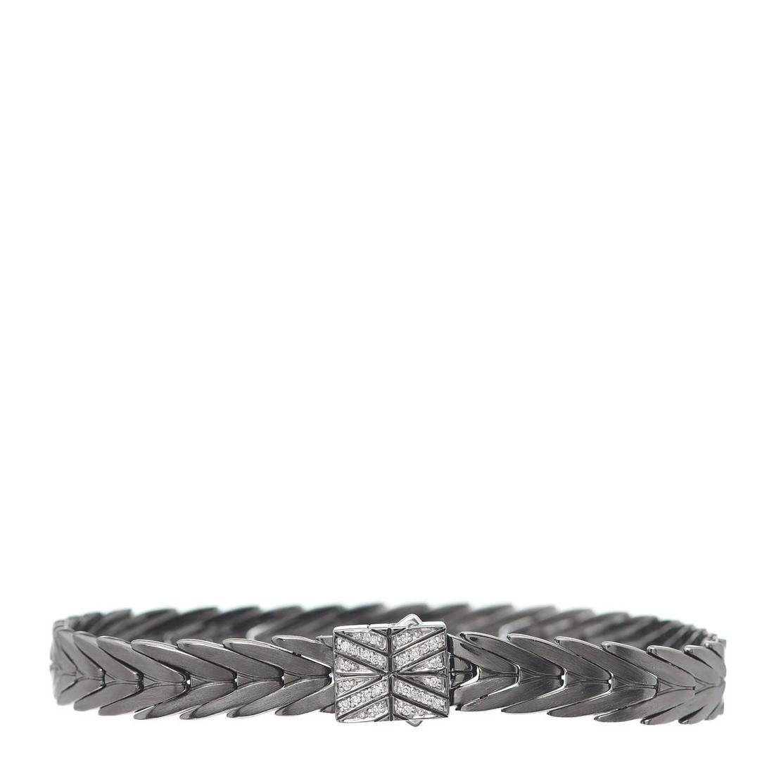 John Hardy Blackened Sterling Silver Diamond Chain (1 of 4)